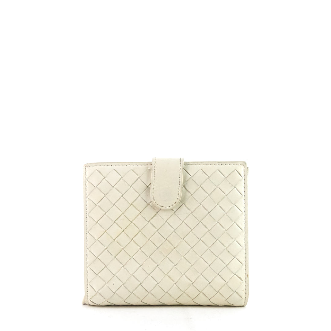 intrecciato nappa leather french flap wallet
