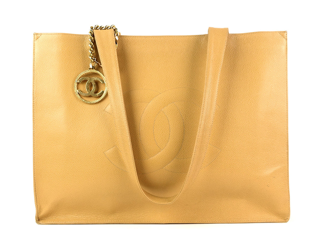 timeless xl smooth caviar leather tote bag