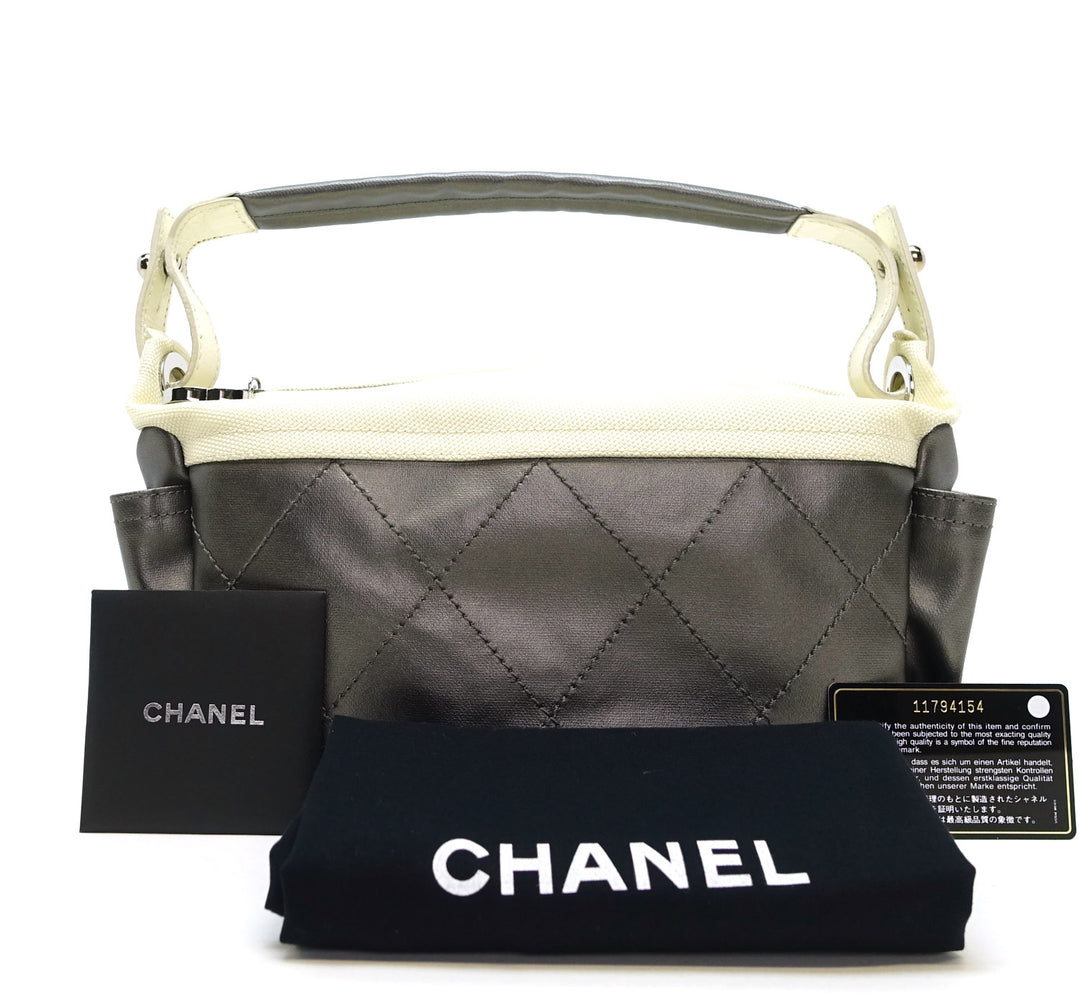 biarritz coated quilted canvas tote bag