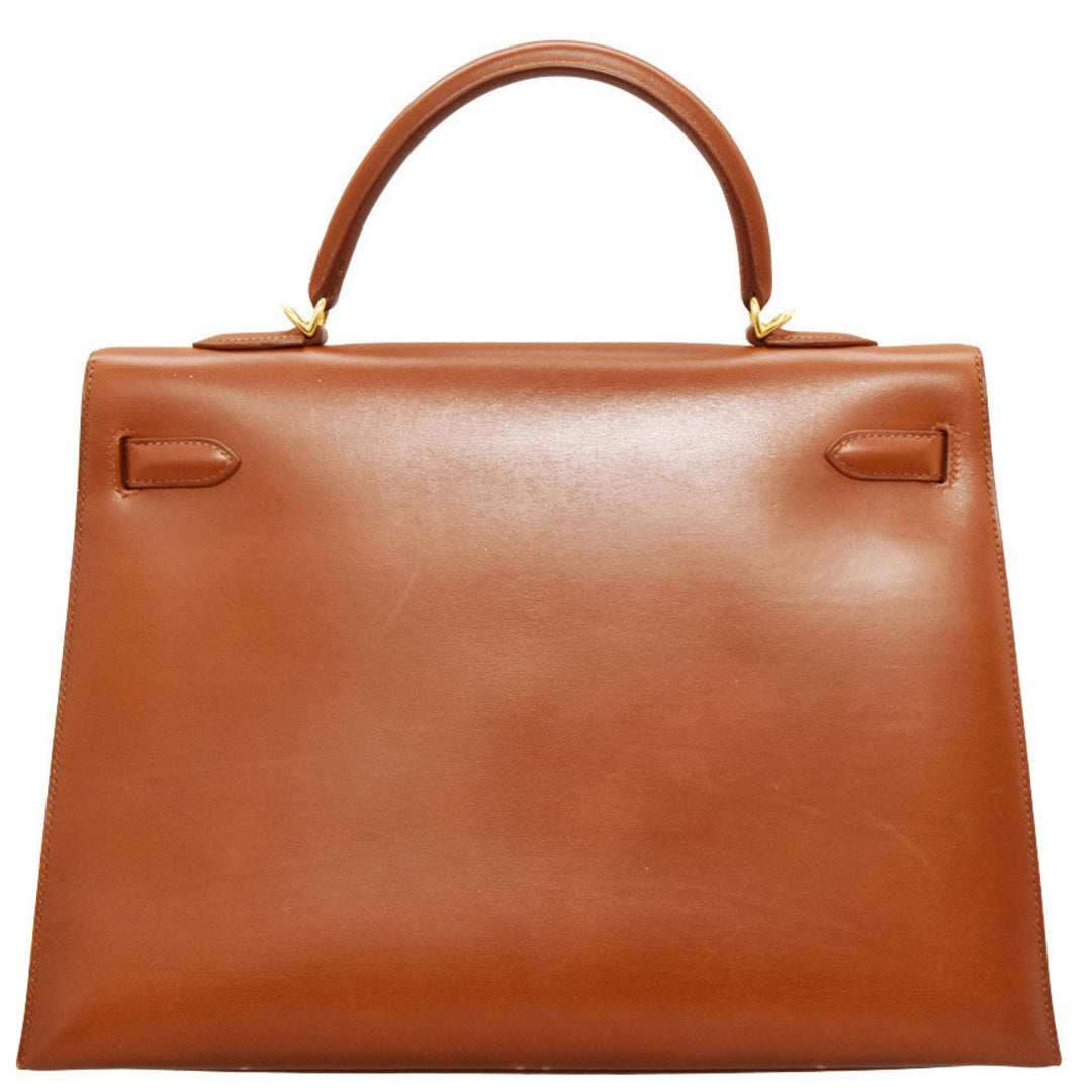 Kelly 35 Noisette Sellier Handbag
