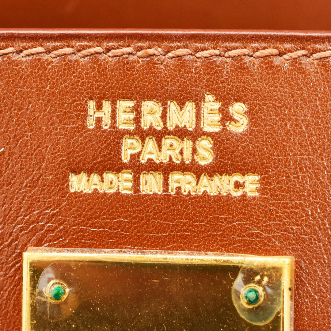 Kelly 35 Noisette Sellier Handbag