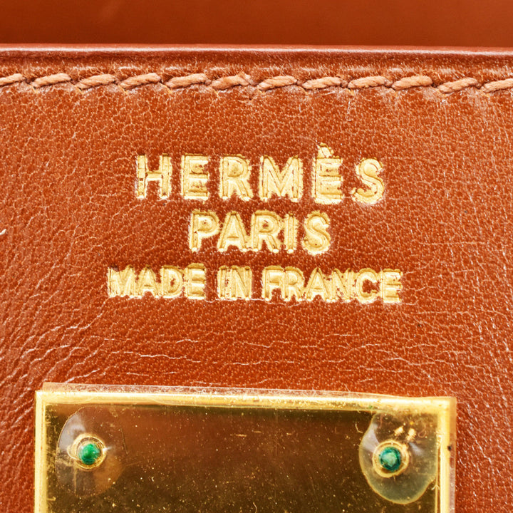 Kelly 35 Noisette Sellier Handbag