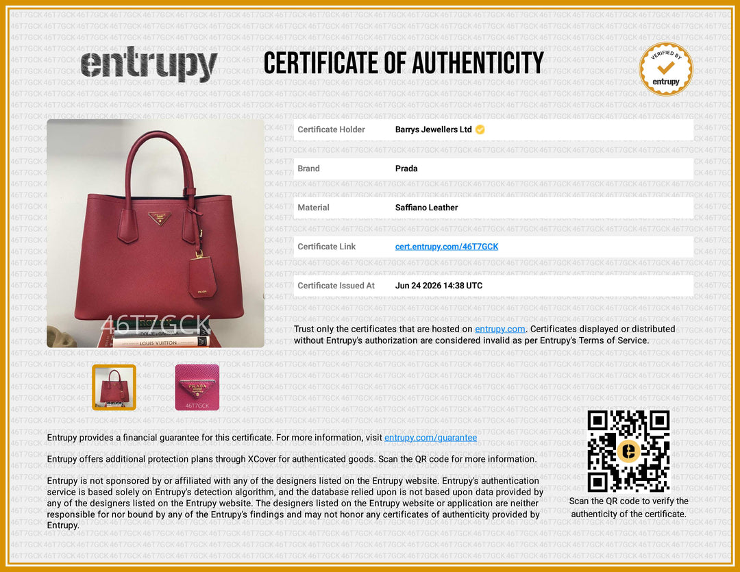 Medium Red Saffiano Cuir Double Tote Bag