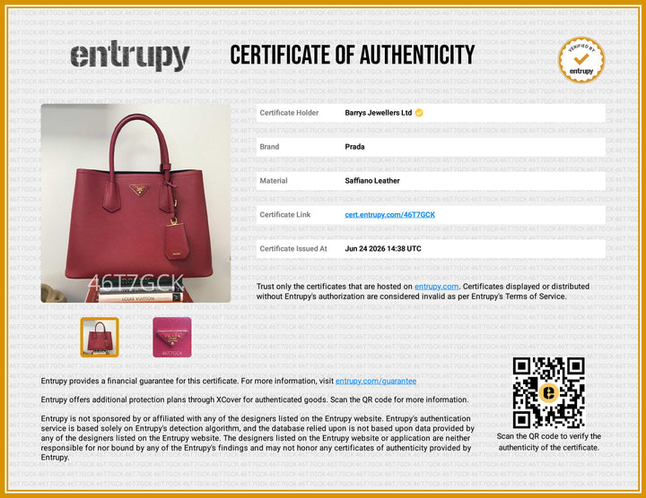Medium Red Saffiano Cuir Double Tote Bag