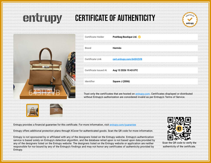 Gold Birkin 30 in Togo Leather With Palladium Hardware