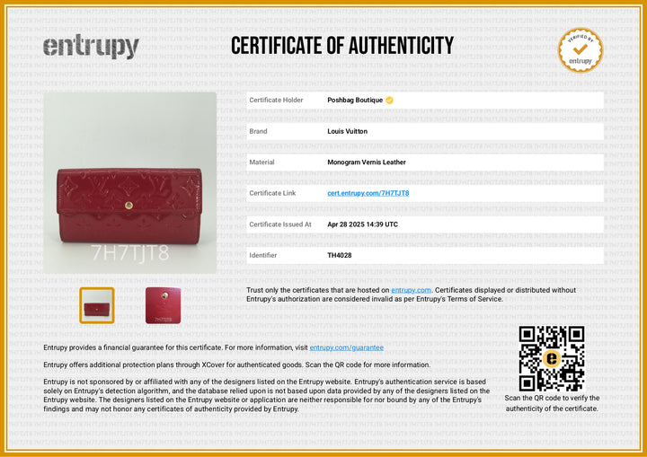 Sarah Vernis Leather Wallet