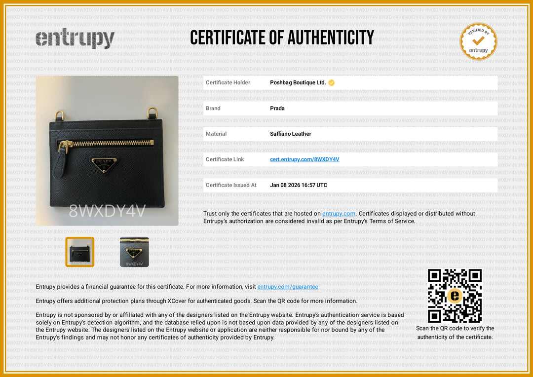 Saffiano Leather Card Holder Wallet with Strap