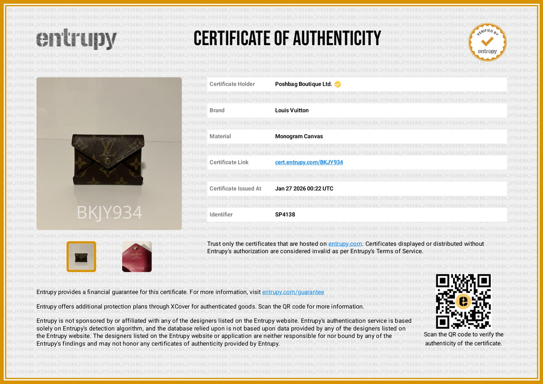 Kirigami Monogram Canvas Card Holder