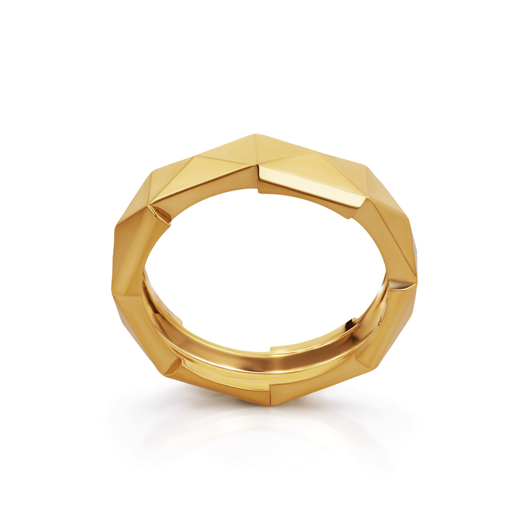 18kt Yellow Gold Gucci Faceted Band - Link To Love