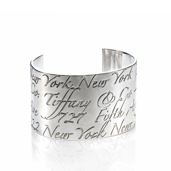 Tiffany & Co Wide New York Sterling Silver Cuff Bracelet
