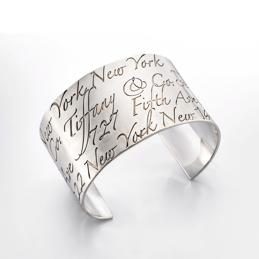 Tiffany & Co Wide New York Sterling Silver Cuff Bracelet