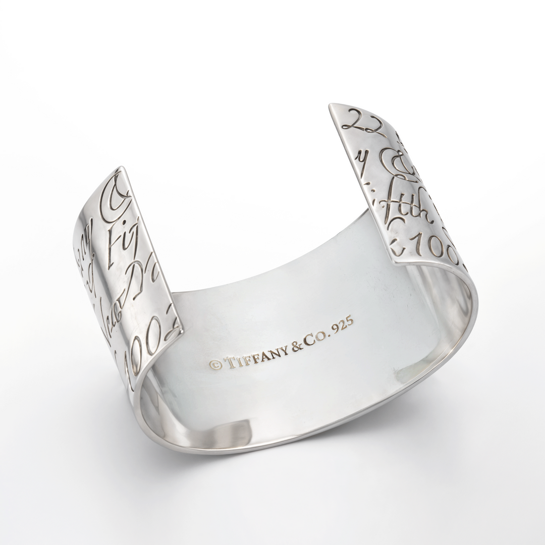 Tiffany & Co Wide New York Sterling Silver Cuff Bracelet