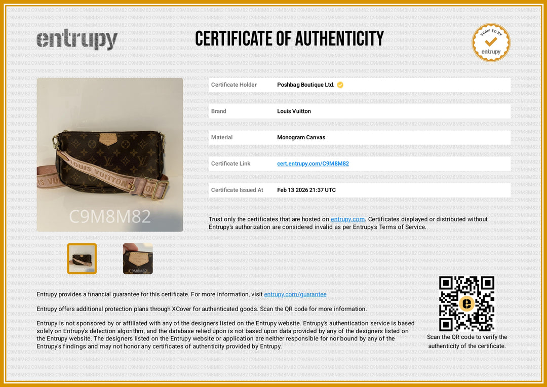 Multi Pochette Accessories Monogram Canvas Bag - Pink Canvas Strap