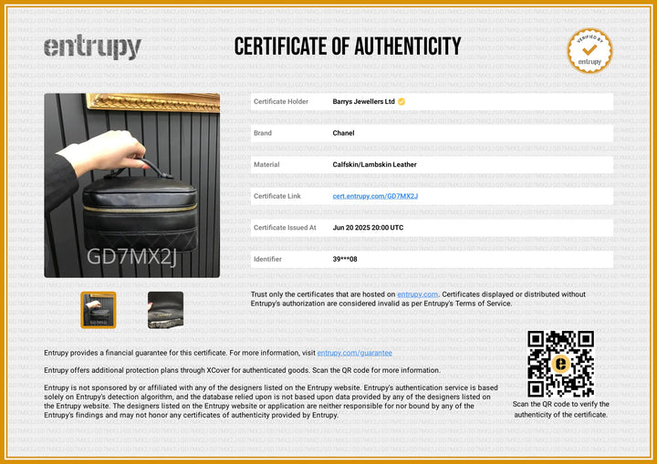 Vintage Black Leather Vanity Case