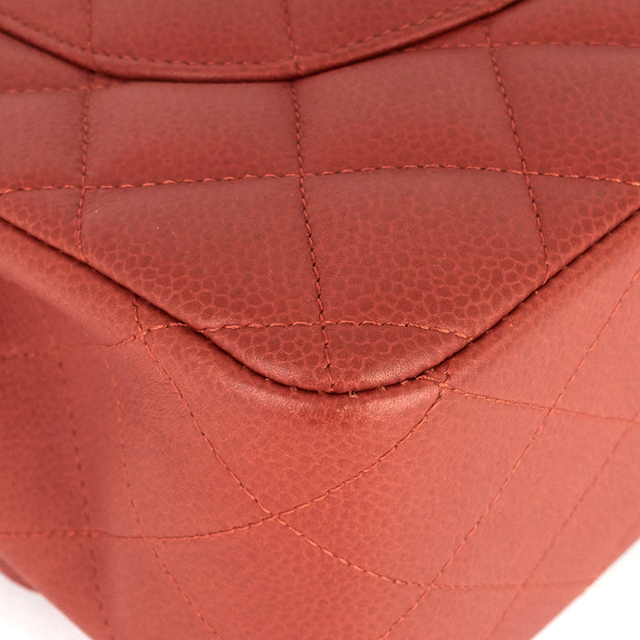 Jumbo Classic Caviar Leather Double Flap Bag
