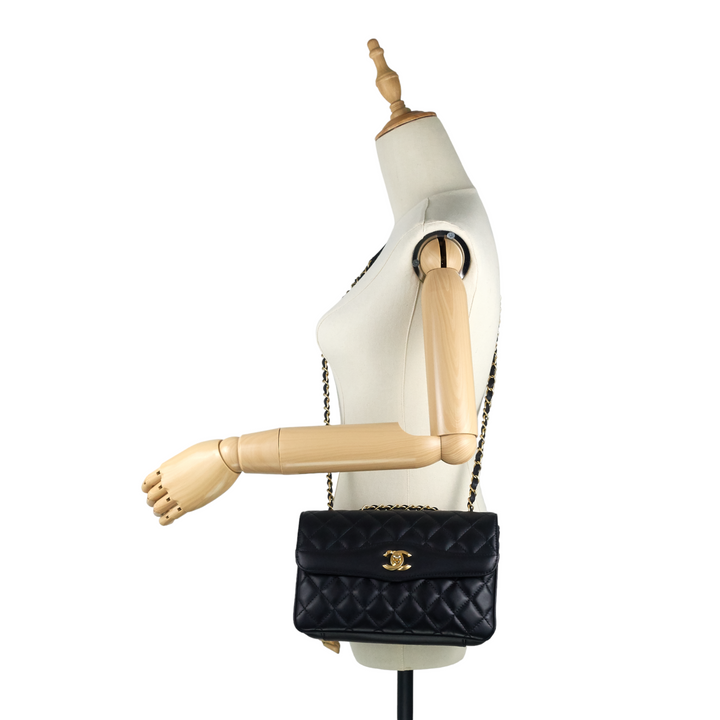 Coco Vintage Quilted Lambskin Leather Flap Bag