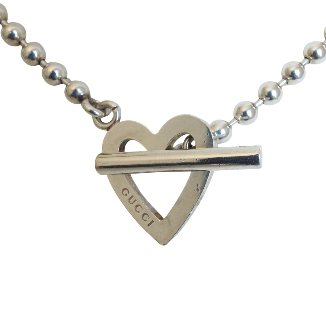 Boule Heart Toggle Sterling Silver Necklace