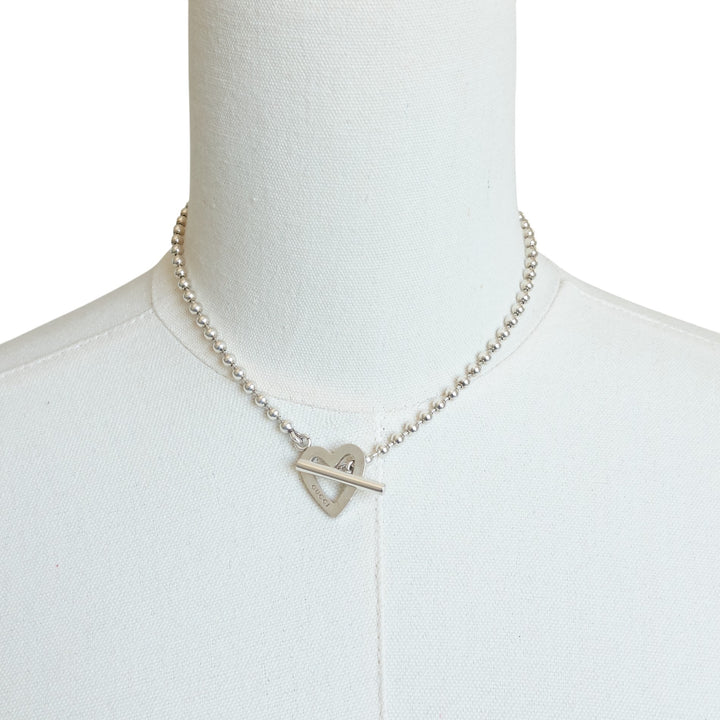 Boule Heart Toggle Sterling Silver Necklace