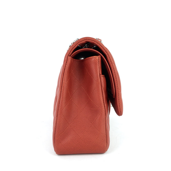 Jumbo Classic Caviar Leather Double Flap Bag