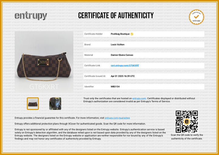 Eva Damier Ebene Crossbody Bag