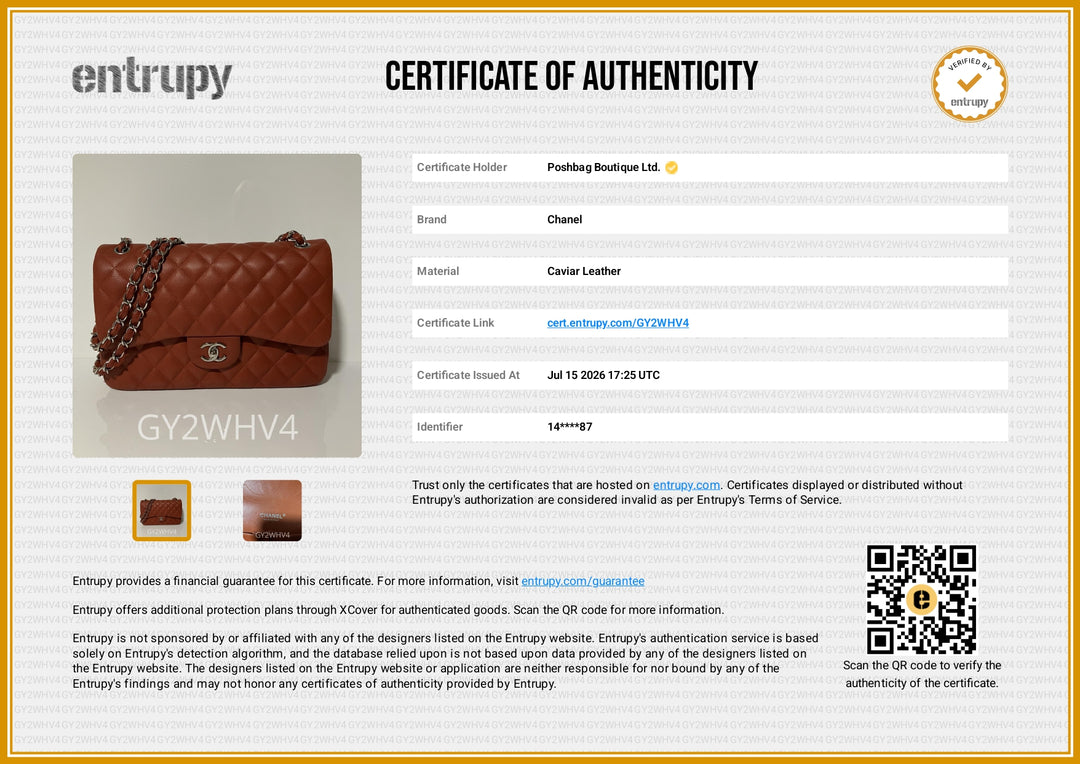 Jumbo Classic Caviar Leather Double Flap Bag