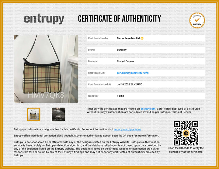 Burberry Nova Check Canvas Shoulder Bag