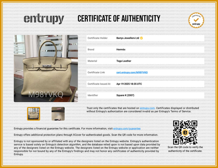 Birkin 35 Parchemin Togo Handbag