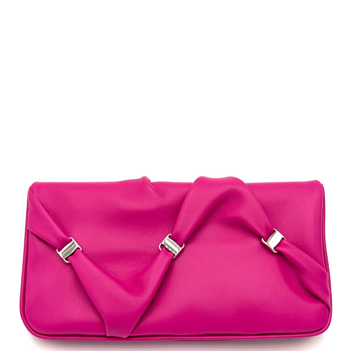 Pleated Leather Wallet on Chain