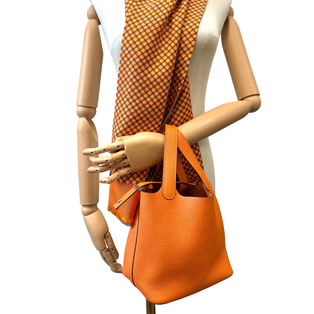 Picotin 18 Clemence Leather Bag