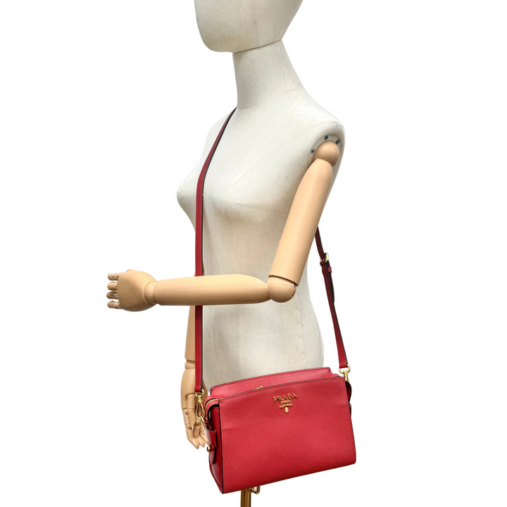 Saffiano Lux Esplanade Crossbody Bag