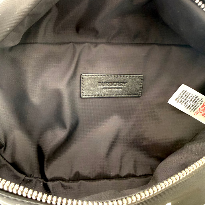 Black Nylon and Leather Sonny Belt Bag