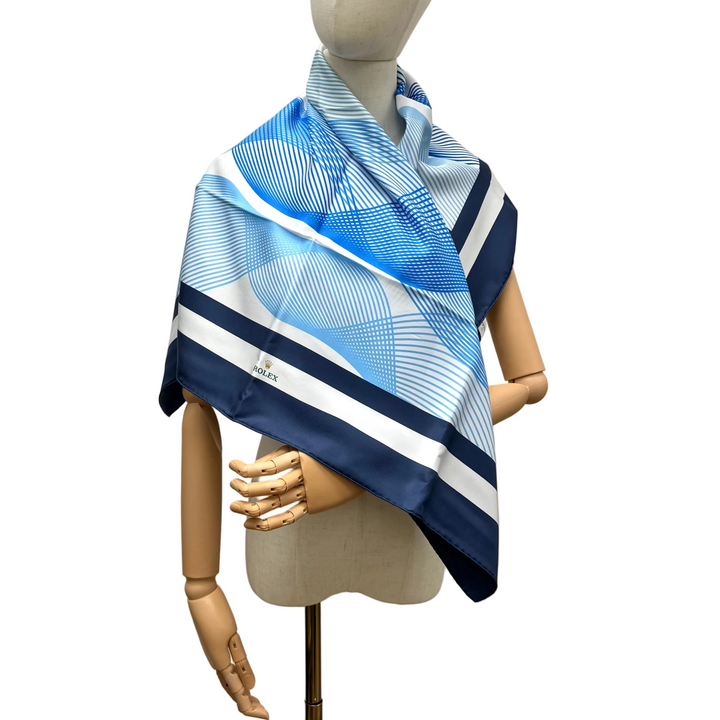Rolex Geometric Design Silk Scarf