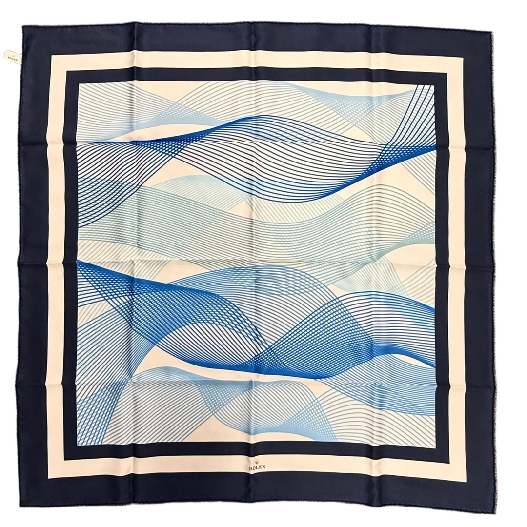 Rolex Geometric Design Silk Scarf