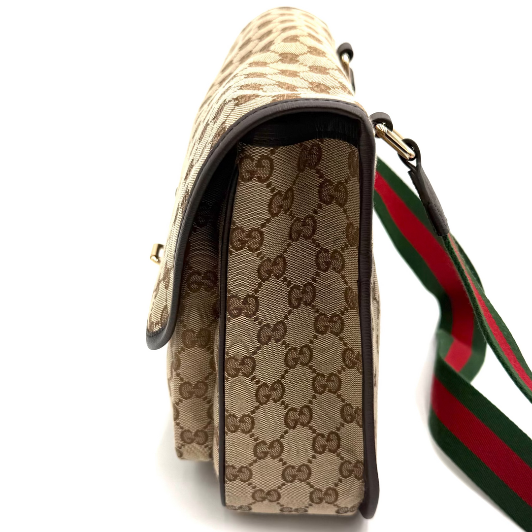 Kids Monogram GG Messenger Canvas Bag