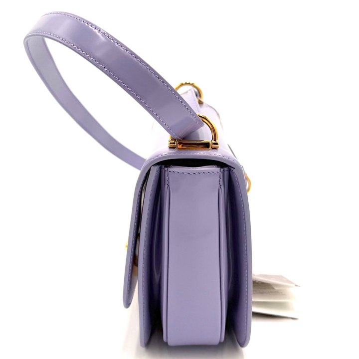 Sienna Lavender Patent Shoulder Bag