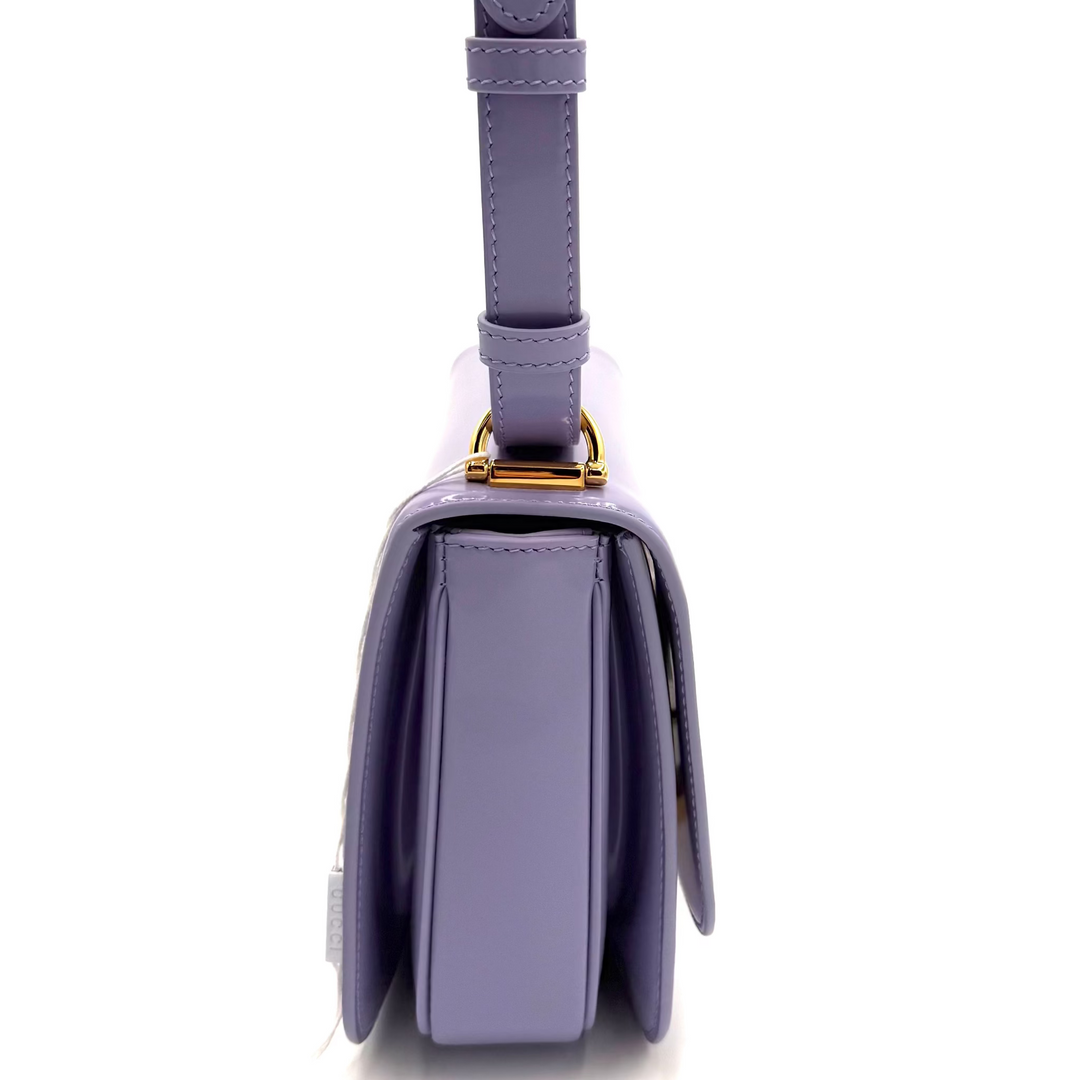 Sienna Lavender Patent Shoulder Bag