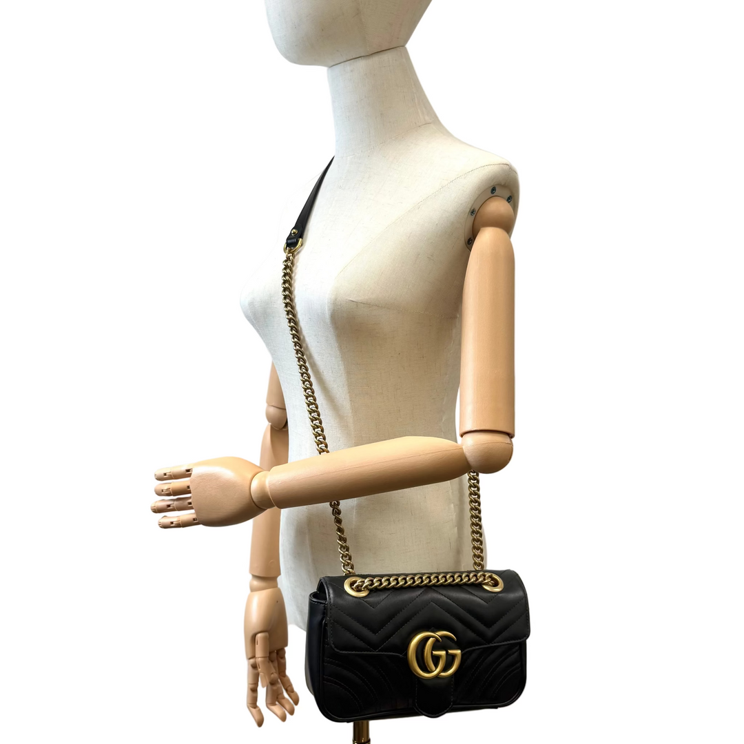 Marmont Black Leather Bag