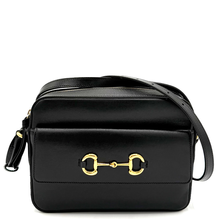 Horsebit 1955 Small Textured Calfskin Leather Shoulder Bag