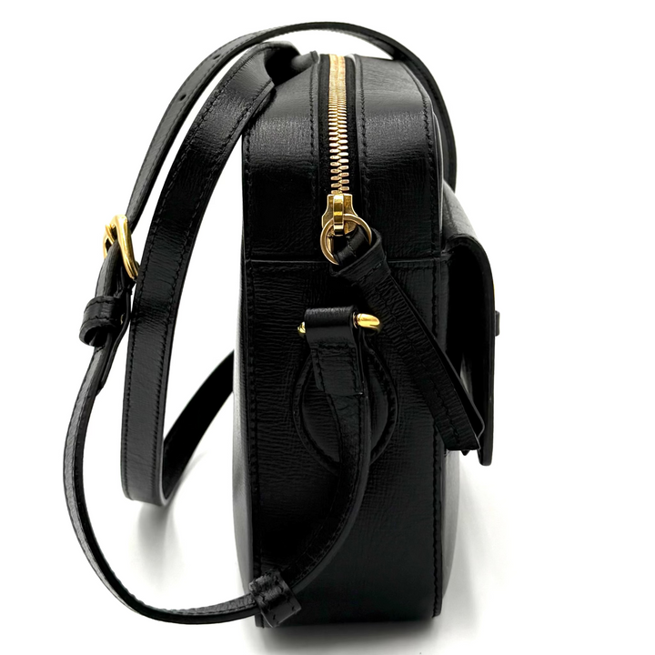 Horsebit 1955 Small Textured Calfskin Leather Shoulder Bag