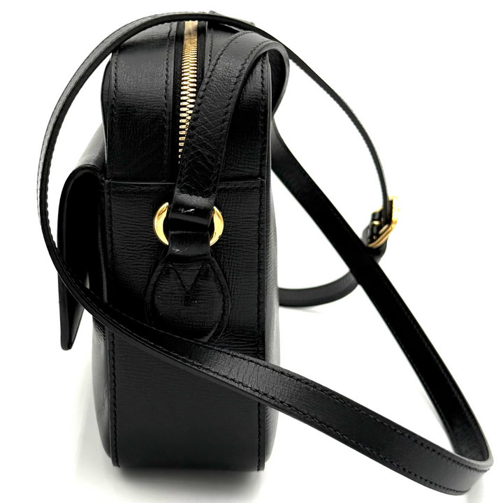 Horsebit 1955 Small Textured Calfskin Leather Shoulder Bag