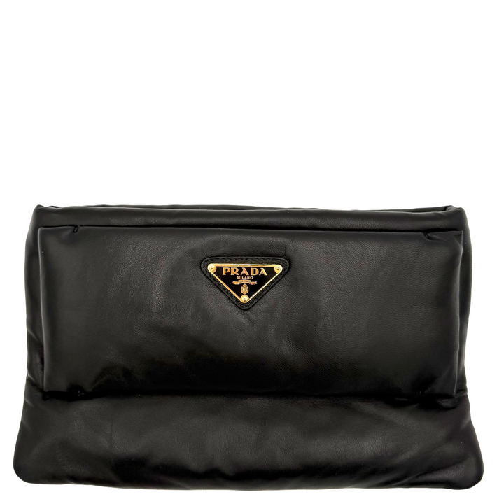 Nappa Bomber Nero Clutch Bag