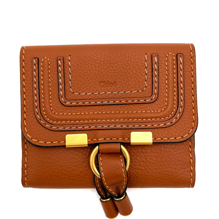 Marcie Tri-Fold Tan Leather Wallet