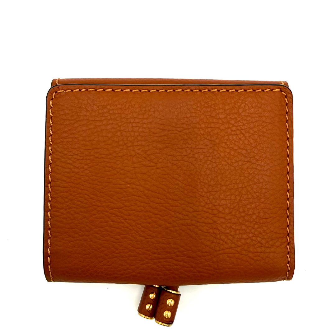Marcie Tri-Fold Tan Leather Wallet