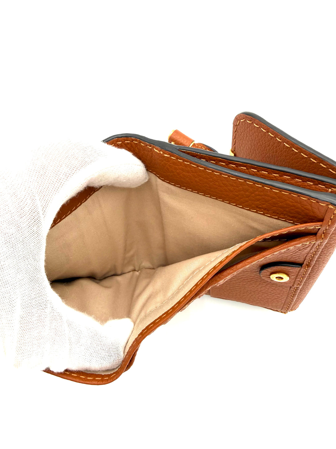 Marcie Tri-Fold Tan Leather Wallet