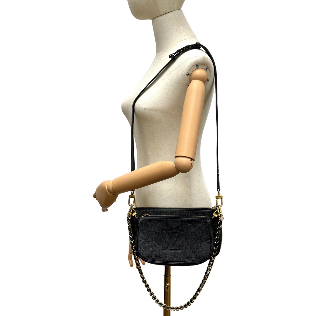 Monogram Empreinte Multi Pochette in Black Leather