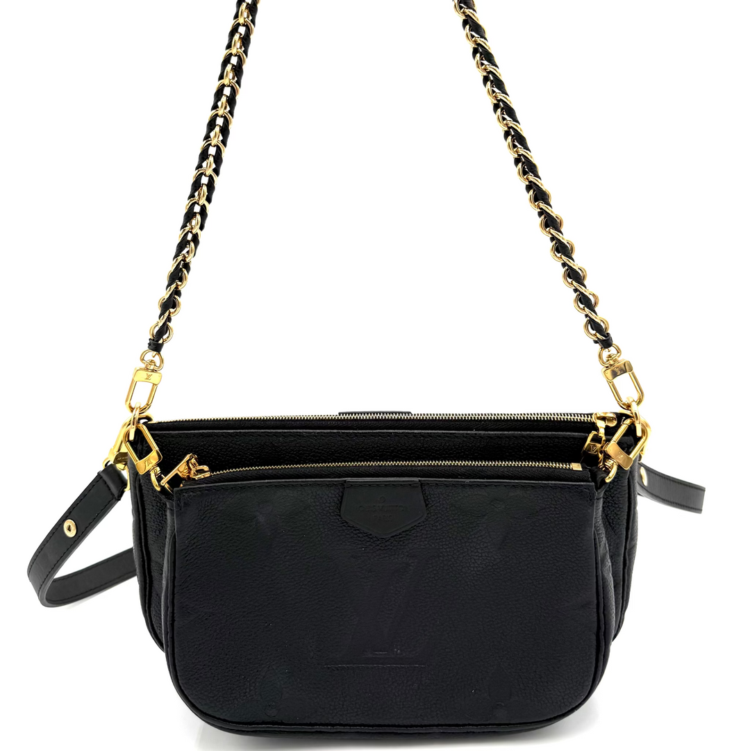 Monogram Empreinte Multi Pochette in Black Leather