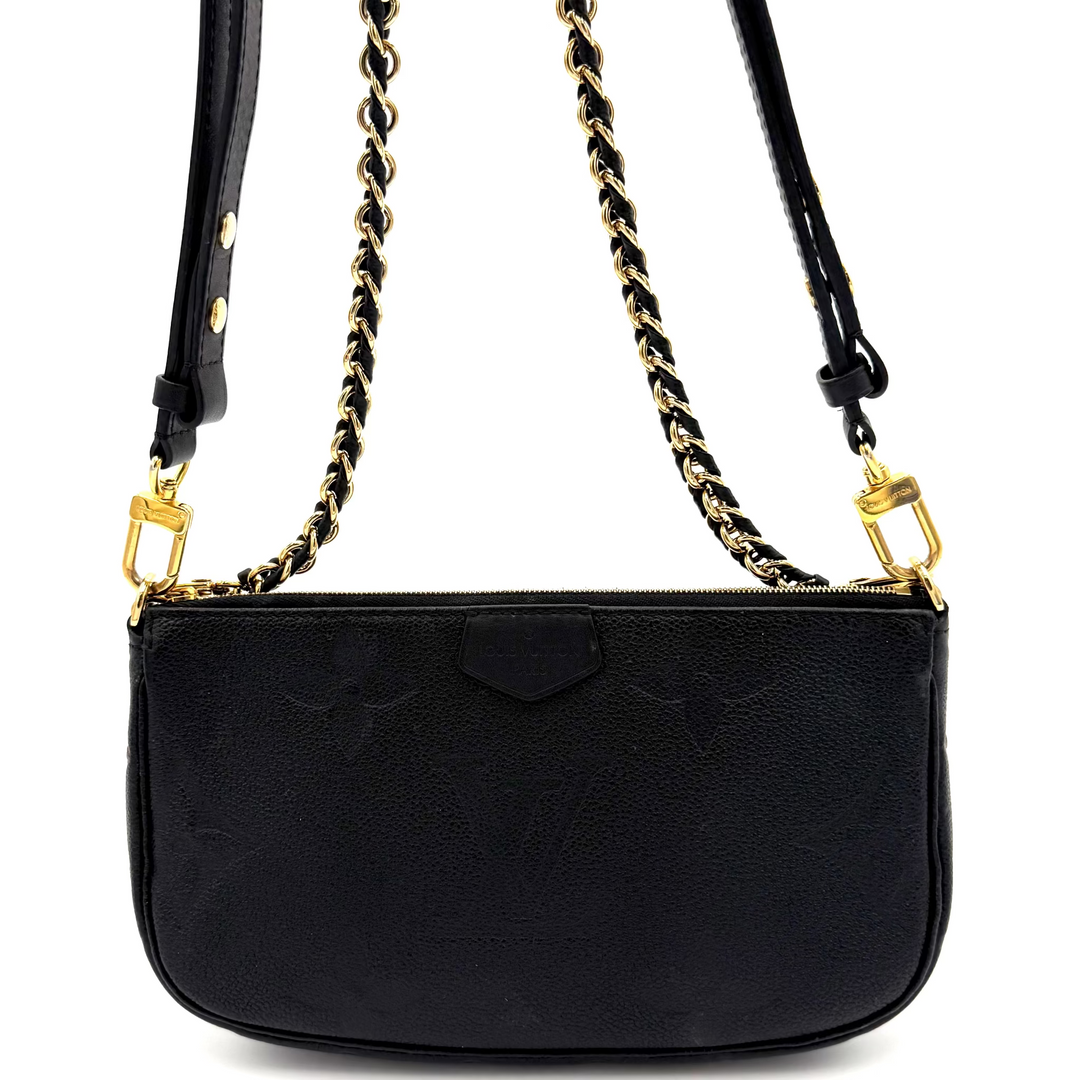 Monogram Empreinte Multi Pochette in Black Leather