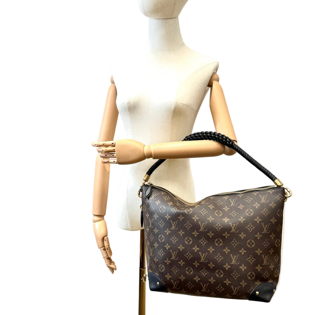 Reverse Triangle Softy Monogram Canvas & Leather Shoulder Bag - Limited Edition