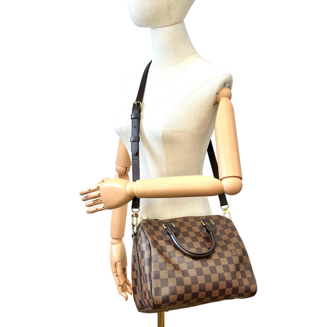 Speedy 25 Damier Ebene Bandouliere