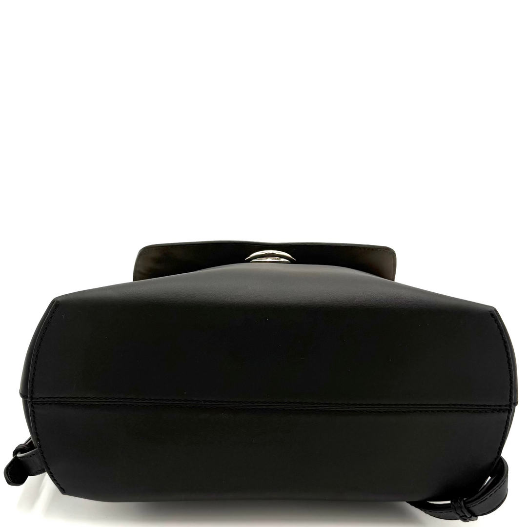 Back to School Leather Backpack with Vitello Dolce Plexiglas Studded Strap